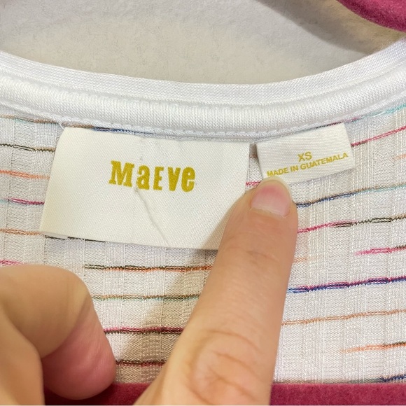 Anthropologie Maeve Leila Striped Cap Sleeve Wrap Top Size XS - Picture 4 of 10